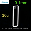 0.1MM Pfadlänge, 30ul, 2Polihsed Windows Quartz Cuvetten