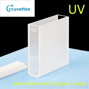 40mm Path Length,14ml,2 Polihsed Windows Quartz Cuvettes