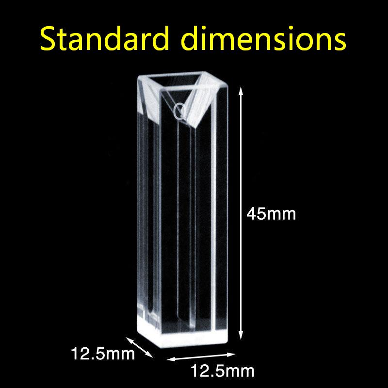 2 0.35mL 1mm Slit Quartz Fluorescence Micro Cuvette
