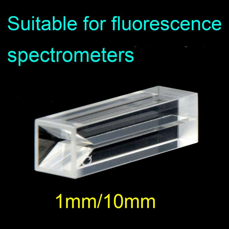 3 0.35mL 1mm Slit Quartz Fluorescence Micro Cuvette