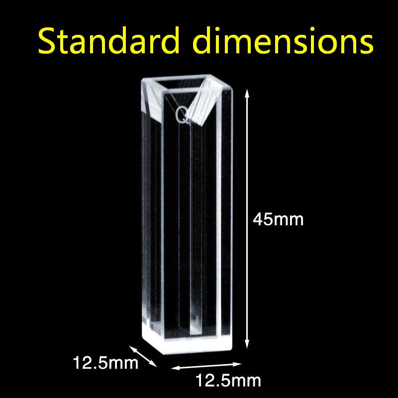 3 0.7mL 2mm Slit Quartz Fluorescence Micro Cuvette